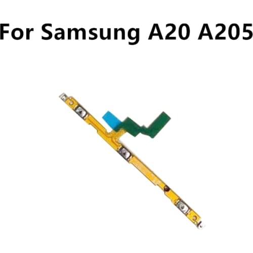 For Samsung A20 A205 Power Volume Side Key Button Flex Cable ON OFF Switch For SAMSUNG A205 Flex Cable Replacement Repair Parts
