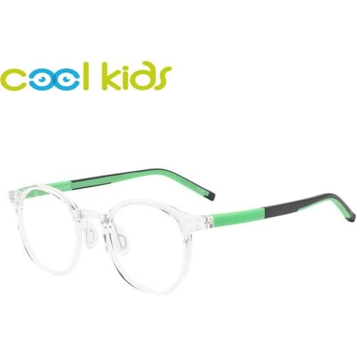 COOL KIDS TPEE EyeGlasses children Myopia Optical Glasses For Boys and Girls Myopia Glasses Frame Clear Lens Patchwork Colors