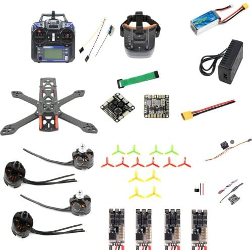 JMT T220 DIY FPV RC Quadcopter RTF w/ Flysky S-i6 Remote Controll F3 Flight Control 700TVL Camera 2204 2300kv 2-3s Motor Goggles