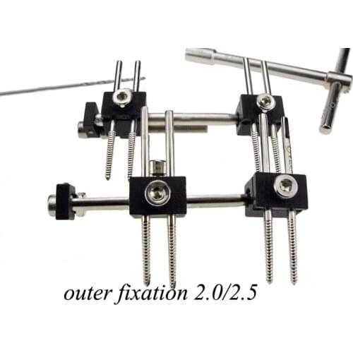 Medical orthopedics instrument stainless steel adjustable outer fixation set for animal aluminium alloy self tapping screw