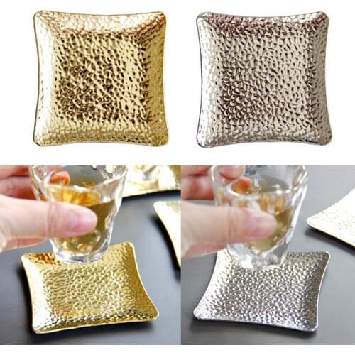 Metal Square Cup Place Mat Mug Coasters,Heat-Resistant And Keep The Cup Hold