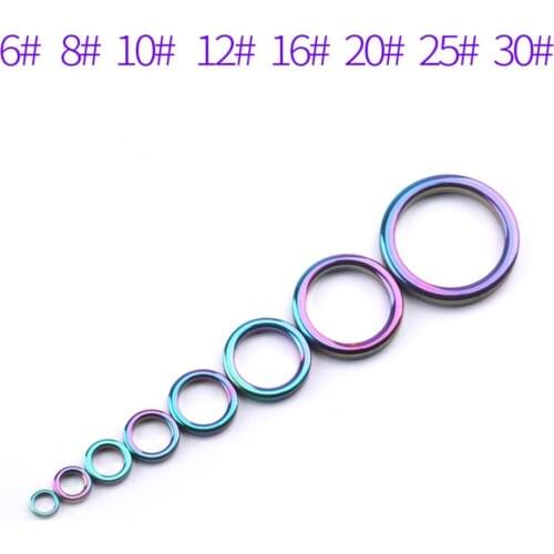 2pcs/pack Fishing Rod Guide Ring Ceramic Wear Heat Conduction Repair Parts Pesca Iscas Fish Tackle Tools 6/8/10/12/16/20/25/30