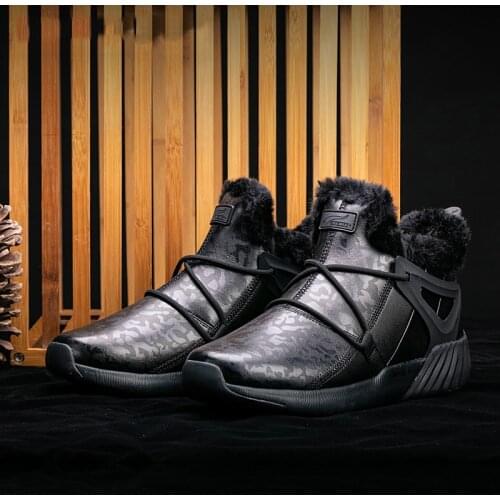 ONEMIX 2019 Winter Snow Boots For Men Vintage Casual Warm Fur Waterproof Ankle Boots Men Sneakers Outdoor Walking Hiking Shoes