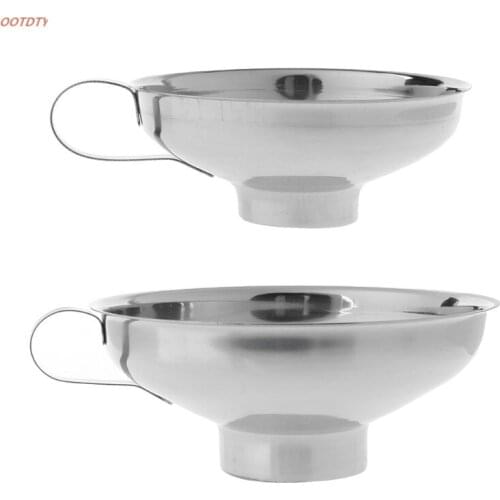 OOTDTY Stainless Steel Wide Mouth Canning Funnel Cup Hopper Filter For Kitchen