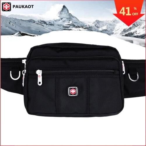 PAUKAOT Waist Packs Travel Fanny Pack Belt Bag Waterproof Smartphone Bum Hip BagsFor Men Small Bags Zipper Pouch