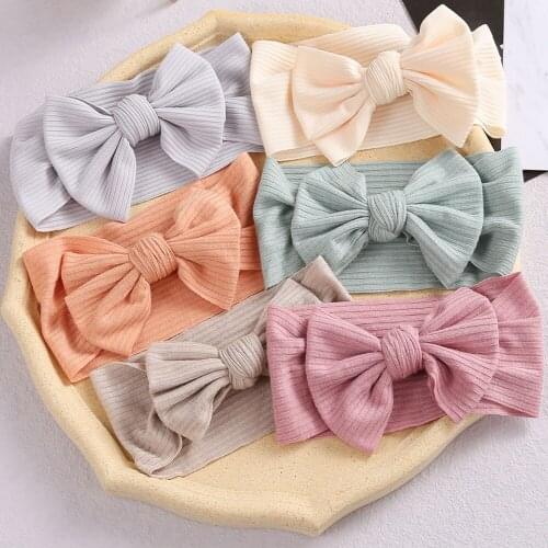 21 Colors Soft Wide Nylon Baby Girls Turban Headwrap Baby Nylon Knotted Hairbow Headband Soft Infant Nylon Headband 36Pcs/lot