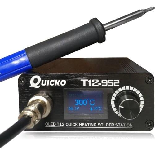 Quicko 952 Soldering StationOLED Digital Electronic Soldering iron and 907 plastic handle welding iron tip without power plug