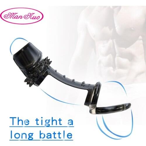 Man Nuo Realistic Penis Extension Erection Condoms Cock Sleeve Male thorn dot Reusable Enlargement Penis Delay Enhancer Condoms