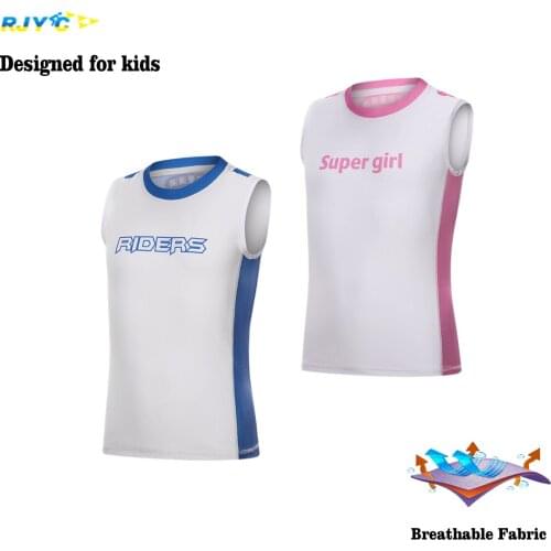 RJYC 2021 Summer Cycling Jersey Childrens Balance Bike Clothing Vest Boys T-Shirt Skin-Friendly Quick-Drying Sportswear