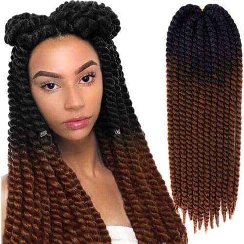 YxCheris Mambo Twist Hair Jumbo Crochet Braids 22'' 120g 20 Color Ombre Synthetic Crochet Hair Braiding Hair Purple