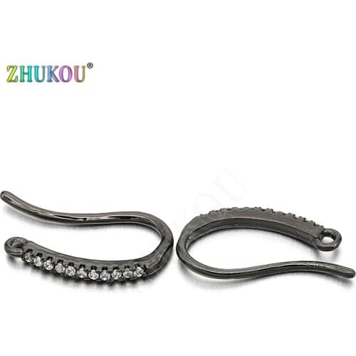 10*18mm 2018 New Fashion Handmade Brass Cubic Zirconia Hook Earrings DIY Jewelry Findings Accessories , Model: VE23
