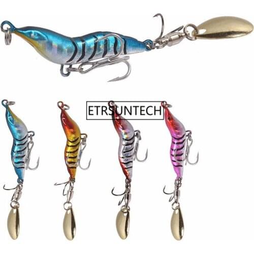 100pcs Metal Shrimp Fishing Lure Shrimp Hook Bait Artificial Bait Fishing Lure Shrimp Hook Tackle Tool