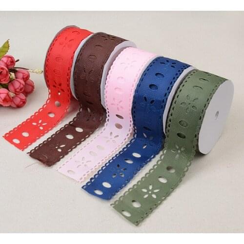 3.8cm*20Yard Colorful plain polyester webbing hair bands clothing accessories gift box packaging ribbon
