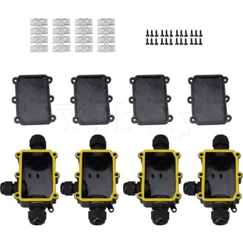 4 x Line External Electrical 3 Way Junction Cases with Terminal IP68