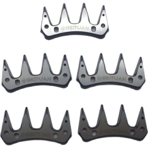 5pcs Hot sale replaceable sheep clipper 4-point moving blades for most brands like Oster ShearMaster Heiniger and Shear Magic