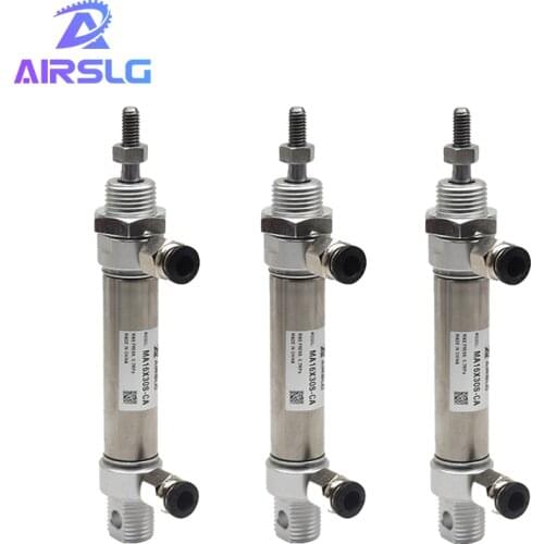 AIRTAC MA MA20 Pneumatic Stainless Air Cylinder Bore 20mm 10-300mm stroke Double Action Mini Round Cylinders MA20x100S-CA-U-CM