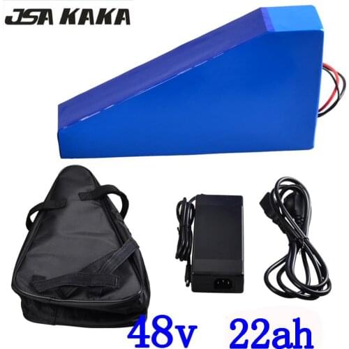 48V ebike battery pack 48V 20AH 22AH electric bike battery 48V 22AH lithium battery+5A charger for 48V 1000W 1500W 2000W motor
