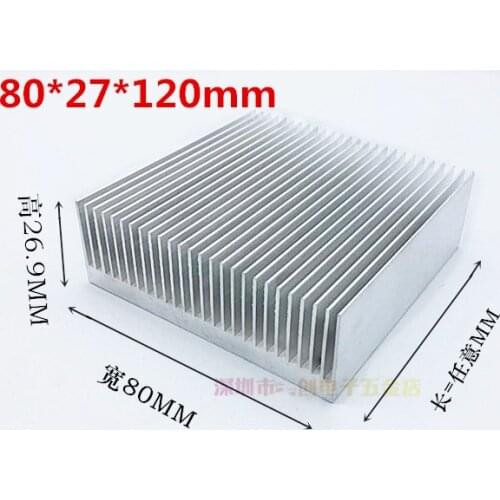 Fast Free Ship Aluminium Profile 80*27*120MM Dense tooth high-power radiator/mainboard,triode,evacuated tube Heatsink Cooling