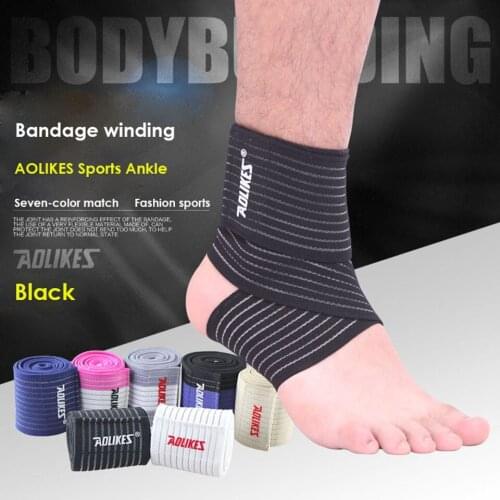 AOLIKES 1PCS 70CM Ankle Support Spirally Wound Bandage Volleyball Basketball Ankle Orotection Adjustable Elastic Bands