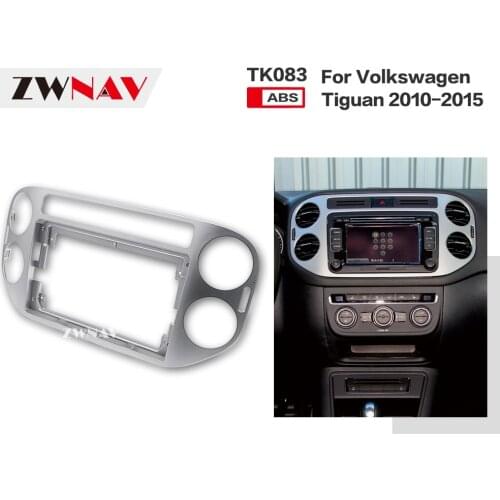 ZWNAV Car Double Din Frame radio Fascia Panel DVD Dash Interior Trim for Volkswagen Tiguan 2010 2011 2012 2013 2014 2015