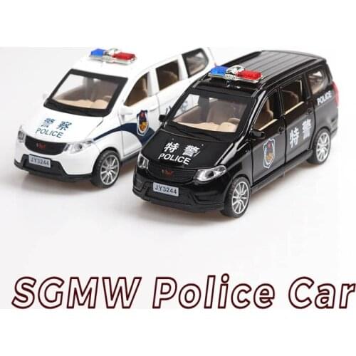 1:32 Toy Car Minibus SGMW Police Metal Alloy Car Diecasts & Toy Vehicles Car Model Miniature Scale Model Car Toys For Children