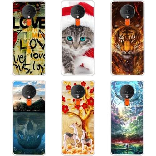 Case For Tecno Spark 6 Phone Cover Back Fitness Silicone Bumper And Softness TPU With Happy Town Series