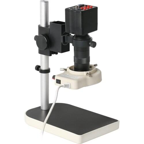 VGA USB 1080P Industrial Electronic Digital 100X 130X Video Microscope Camera 56pcs LED Light For SMD CPU Soldering Watch Repair