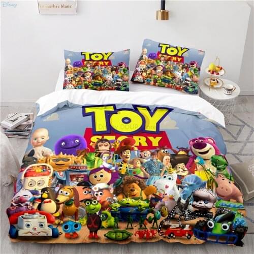Popular Toy Story Cartoon Printed 3d Bedding Set Duvet Cover Set with Pillowcase Twin Full Queen King Size Bedclothes Bed Linen