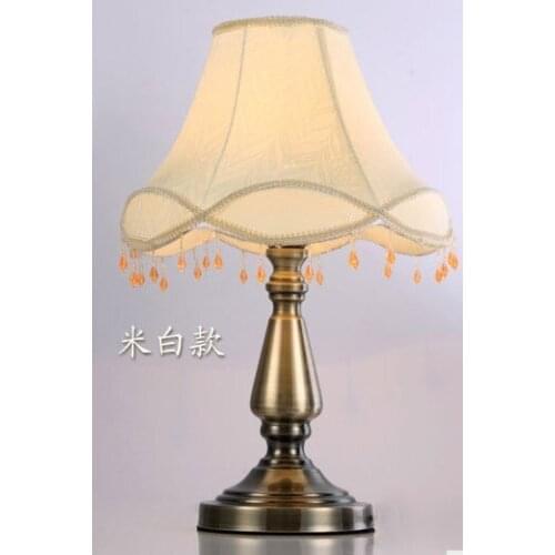 Lamps table lamp fashion antique cloth rustic bedroom bedside lamp