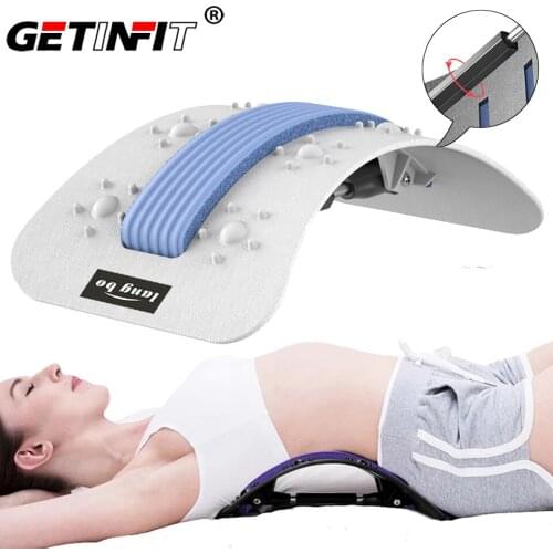 Getinfit Back Massager Stretcher Fitness Massage Tools Support Spine Relaxation Lumbar Relief Corrector Health Care