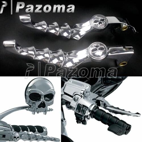 Motorcycle Chrome Skull Skeleton Hand Brake Clutch Levers For Honda Shadow VT600 CB750 VF750 VT1300 VT1100 1991-2011