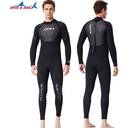 DIVE&SAIL 3mm Men Womens Wetsuit Diving Skin Scuba Diving Snorkeling Surfing Wet Suit UPF50+ Neoprene+Shark Skin Couple Swimsuit