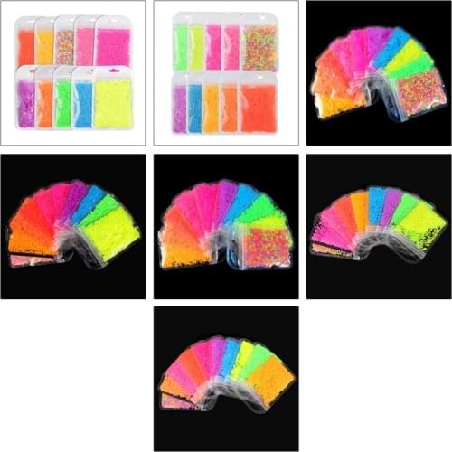 Nail Art Fluorescent Sequins Holographic Glitter Flakes Jewelry Epoxy DIY Resin Mold Filling Decoration