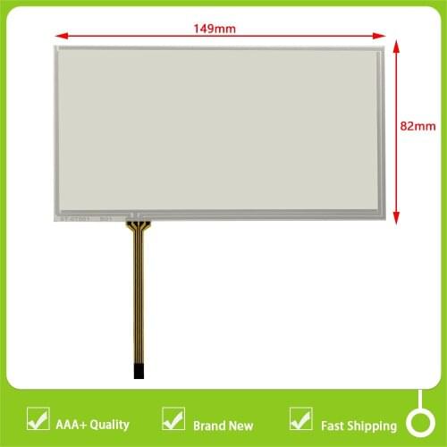 New 6.1" inch 4Wire Resistive Touch Screen Panel Digitizer Glass Sensor Replacement For alpine ive-w530bt CAR DVD 149*82