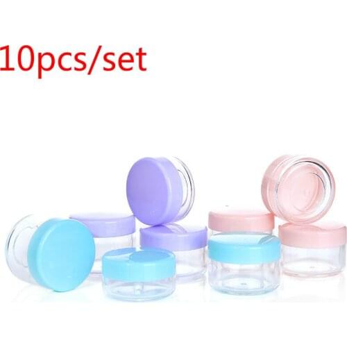 10pcs Empty Jars Refillable Bottles Cosmetic Jars Makeup Container Small Round Bottle Little Cream Jar Series Perfume Gel Pack