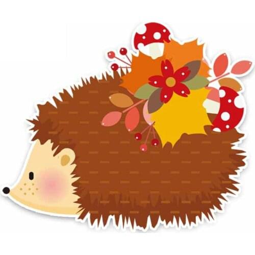PVC 15cm*13cm Interesting Hedgehog Car Sticker Accessories Decal Love Vinyl Car Window Cover Scratches Waterproof