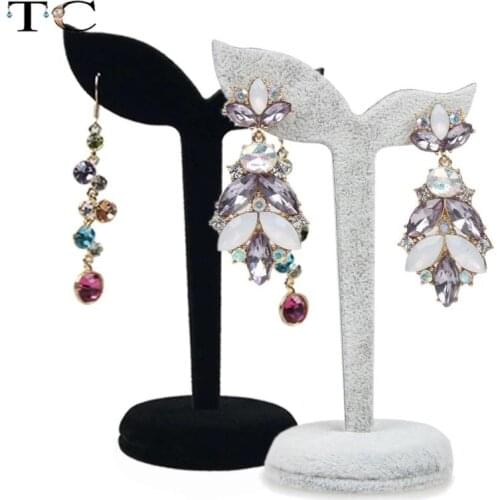 Props Stud Earrings Holder Rack Storage Dangle Tree Velvet Earring Display Stand
