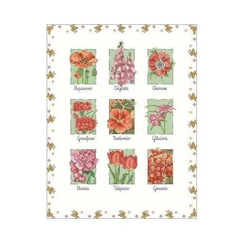 -Lanarte 90112 Safflower Needlework,For Embroidery,DIY 14CT Unprinted Arts Cross stitch kits Set Cross-Stitching Home Decor