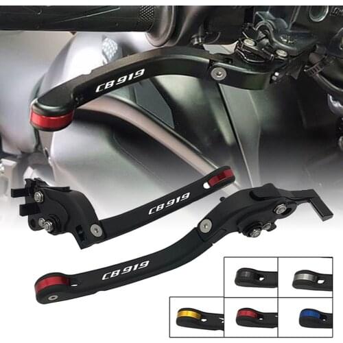 SEMSPEED CB919 LOGO Motorcycle CNC New Foldable Brake Clutch Levers Handle Grips End For Honda CB 919 2002-2007 2005 2006 Parts