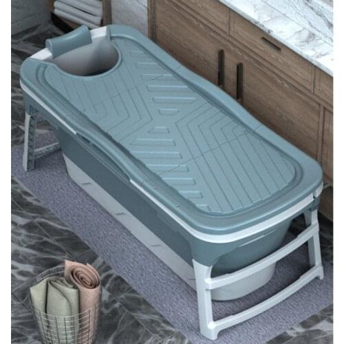 Stable adult bath bucket folding adult bath bucket high temperature resistant household bath bucket easy to store whole body Bat