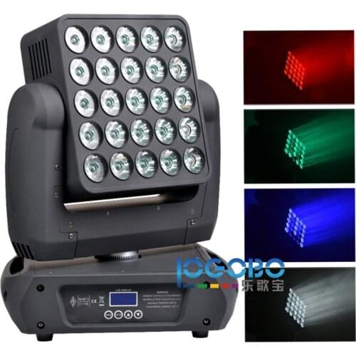 4Pcs/Lot LED Matrix 5x5 12W Moving Head Wash RGBW LED Lamp DMX512 Console Wedding School Home Band Stage Lighting China Market
