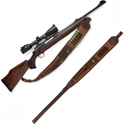 Tourbon Tactical Hunting Rifle Sling Gun Belt Cartridges Ammo Holder Pouch Shoulder Strap Swivels Shooting Gun Accessories