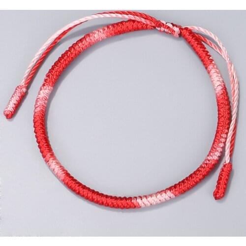 Tibetan Buddhist Handbraided Knots Lucky Rope Bracelet For Women Monks Blessed Handmade Gradient Color Rope Bracele Bangle