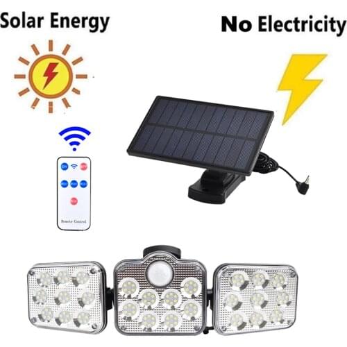 138 led seperable remote Solar Power Outdoor Fence Light Courtyard Garden Solar Lamp Waterproof motion sensor remote wall lighti