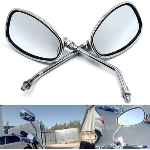 Universal Motorcycle 10mm Oval Rear View Mirrors For Yamaha MT-01 MT-03 MT-07 MT-09/SR/FZ-07 FZ-09 MT-10 FZ1 FAZER FZ6 FZ6R FZ8