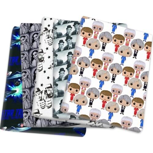 Movie Pattern Polyester Cotton/Knit Material Fabric Patchwork Sewing Kids Home Textile Cloth Quilting Dress Curtains,1Yc15640