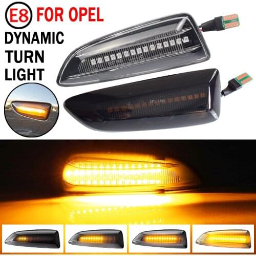 2pcs For Opel Astra J Astra K Buick Regal LED Dynamic Turn Signal Lights Side Marker