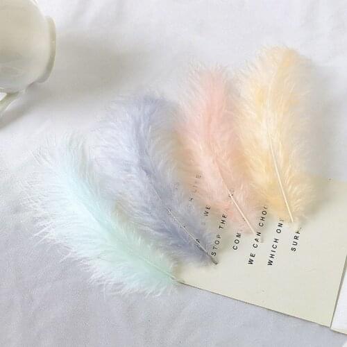 50 Pcs DIY Jewelry Accessories Feathers Small Down Feathers Color Craft Decoration Macaron Color Velvet Beautiful Warm
