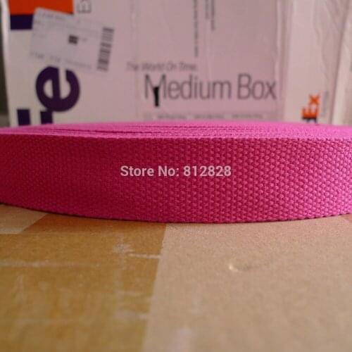 50 Yards 1.25'' 32mm #35 Hot Pink Color High Quality Bag Straps Polyester Webbing