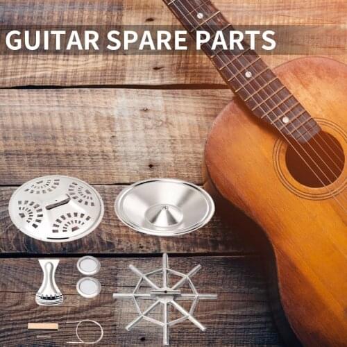 8pcs/set Dobro Guitar Parts Spider Bridge Saddle Lightweight with Resonator Cone Tailpiece Portable Music Elements